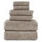 Hastings Home 6-piece 100-percent Cotton Towel Set with 2 Bath Towels, 2 Hand Towels and 2 Washcloths (Taupe) 497493DJW - alternate 3